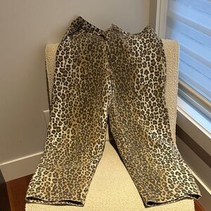Leopard Print High Rise Women Jeans
